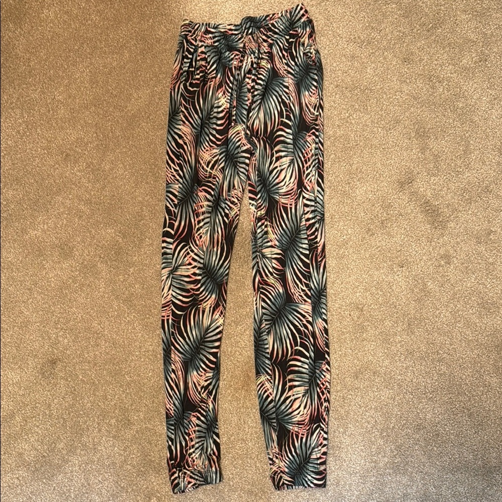 Tropical Leaf Print Women's Joggers